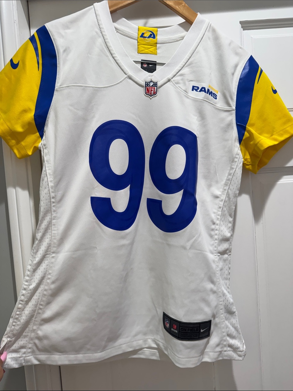 Nike Los Angeles Rams #99 Jersey - White/Blue/Yellow